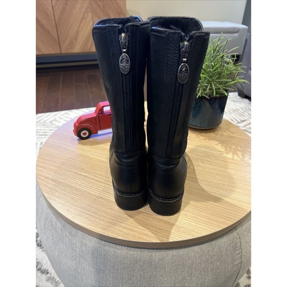Pajar Women's Black Leather Waterproof Shearling Lined Back Zip Boots Size 7 - Picture 6 of 15
